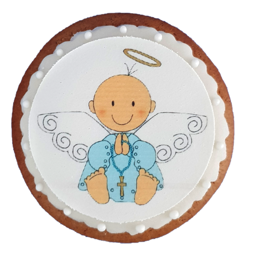 Turta dulce ingeras bleu botez